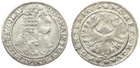 Germany SILESIA-LIEGNITZ-BRIEG 15 Kreuzer 1664 Christian(1639-1672). Averse: Armored bust to right; value 'XV' below. Averse Legend: D. G. CHRIST. DUX...