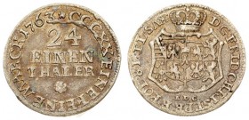 Germany Saxony 1/24 Thaler 1763 EDC Friedrich Christian (1763). Averse: Crowned arms. Reverse: Value. Silver. Kahnt 1016; Buck 6; Merseb. 1896