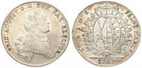Germany Saxony 1 Thaler 1767 EDC Dresden Friedrich August III (1763-1827) Averse: Draped and armored bust right. Averse Legend: FRID: AUGUST: D:G: DUX...