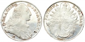 Germany Bavaria 1 Thaler 1776 A Maximilian III Josef(1745-1777). Averse: Draped bust to right head breaks legend at top. Averse Legend: D • G • MAX • ...
