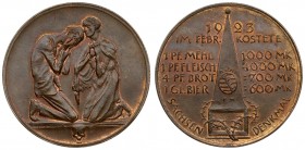 Germany Medal 1923 Saxony monument "In February cost .." Bronze. 23.35g.; 38mm