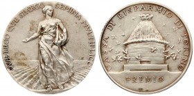 Italy Medal (1950) Turin Savings Bank Award - what an abundance of Lego What Spargo. Silver. Weight approx: 36.58 g. Diameter: 43 mm.