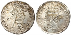 Netherlands WEST FRIESLAND 1 Silver Ducat 1699 Averse: Standing armored knight with crowned shield of West-Friesland at feet. Averse Legend: MO: NO: A...