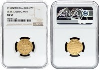 Netherlands 1 Ducat 1818 St. Petersburg Mint. Imitating a gold Ducat of Willem I Rare Russia 1 Ducat 1818. Russian Empire time of Alexander I (1801-18...