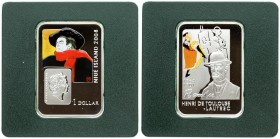 Niue Island 1 Dollar 2008 Henri De Toulouse - Lautrec. Silver. KM 211. With Origanal Pack & Certificate