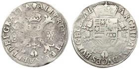 Spanish Netherlands BRABANT 1 Patagon (1612-21) Antwerp. Albert & Isabella (1612-1621). Averse: St. Andrew's cross; crown above; fleece below divide p...