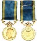 Sweden Medal for Zeal and Devotion in Gold I Class 1945. Gustav V (1907-1950). Medalj för Zeal and Devotion. Instituted in 1803. Gold Grade; Gustav V ...