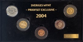Sweden 50 Ore -10 Kronor 2004 Exclusive Proofset 21.6K gold. Royal Palace 1754-2004. diameter 22 mm; weight about 8.6 g. case with the four coins 2004...