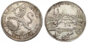 Switzerland ZURICH 1/2 Thaler 1722 Averse: Oval arms of Zurich supported by rampant lion at right. Averse Legend: MONETA REIPUBLICÆ TIGURINAE. Reverse...