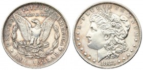 USA Morgan 1 Dollar 1883 Philadelphia. Averse title: E. PLURIBUS. UNUM // 1883. Averse description: Head on the left of a woman symbolizing Liberty. R...