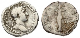 Roman Empire 1 Denarius 124 Hadrianus AD 117-138. 124 AD. Rome mint. Avers :IMP CAESAR TRAIAN - HADRIANVS AVG. P M TR P - COS - III/ HI-LAR/ P-R. Silv...