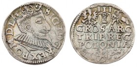 Poland 3 Groszy 1594 Poznan. Sigismund III Vasa (1587-1632) - crown coins 1594; Poznan. Elongated face of the king; crown with a lily in the border; a...