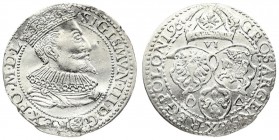 Poland 6 Groszy 1596 Sigismund III Vasa (1587-1632). Crown coins 1596 Malbork; a small bust of the king. Silver. Kopicki (ZIIIW) 904; Kop. 1240 (R1) R...