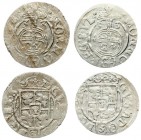 Poland 1/24 Thaler 1633 Sigismund III Vasa (1587-1632). Swedish occupation Gustav II Adolf Elblag. Silver. Ahlstrom 5; Bahr. 9354. Lot of 2 Coins