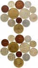 Estonia 1-50 Senti & 1-3 Marka & 1 Kroon 1922-1936 & Token 500 Krooni 2002. Copper-Nickel; Nickel-Bronze; Bronze. Lot of 13 Coins