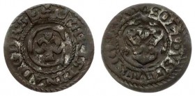 Latvia Riga 1 Solidus (1640)XL Christina(1632 – 1654). Averse: Crowned C with Vasa arms within inner circle. Averse Legend: CHRISTINA D G DR S SOLIDUS...