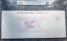 Lithuania 20 Litu ND(1993) / Bank of Lithuania - LAYER COLOR TRIAL FACE Pick # 57p ND(1993) 20 (Litu) - 1st working; Violet Serial # No Serial# Printe...