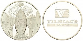 Lithuania Medal 1997 "Vilniaus bankas". Silver. Weight 31.10 gr. Diameter 38.61 mm. Have minor scratches. With Origanal Box & Certificate