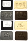 Lithuania plaque collection by Lithuanian creators 1918-2018. Antanas Smetona; Dr. Kazys Grinius; Alexandras Stulginskis. Presidents series. Gilded br...