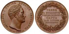 Russia 1828 Medal in memory of the capture of Varna; September 29 1828 from a series of medals for the events of the Russian-Turkish war of 1828-1829....