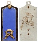 Russia Badge (1900) in the form of a shoulder strap for a school cadet cavalry school. Copper silver plated; enamel; gilding. Without brands. Weight a...