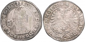 FERDINAND II (1619 - 1637)&nbsp;
1 Thaler (150 Kreuzer), 1622, 24,1g, Praha. Hal. 695&nbsp;

VF | VF , stopa po oušku | traces of mounting