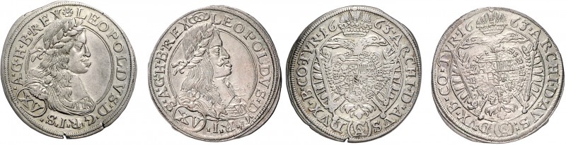 LEOPOLD I (1657 - 1705)&nbsp;
Lot 2 coins 15 Kreuzer, 1663, 12g&nbsp;

about ...