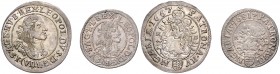 LEOPOLD I (1657 - 1705)&nbsp;
Lot 2 coins 3 Kreuzer 1681 KB, 6 Kreuzer 1667 KB, 4,82g, KB&nbsp;

VF | VF