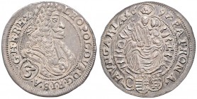 LEOPOLD I (1657 - 1705)&nbsp;
3 Kreuzer, 1697, 1,62g, Bratislava. Her. 1633&nbsp;

EF | EF