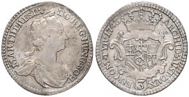 MARIA THERESA (1740 - 1780)&nbsp;
3 Kreuzer, 1743, 1,55g, Praha. Her. 1364&nbsp;

VF | VF