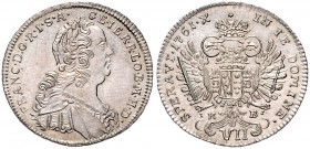 FRANCIS I STEPHEN (1740 - 1765)&nbsp;
7 Kreuzer, 1761, 3,26g, KB. Her. 520&nbsp;

about UNC | about UNC