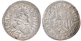 FERDINAND II (1619 - 1637)&nbsp;
3 Kreuzer, 1632, 1,67g, St. Veit. Her. 1129&nbsp;

VF | VF