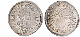 FERDINAND II (1619 - 1637)&nbsp;
3 Kreuzer, 1625, 1,62g, Graz. Her. 1078&nbsp;

VF | VF
