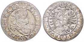 FERDINAND II (1619 - 1637)&nbsp;
3 Kreuzer, 1630, 1,64g, Wien. Her. 1048&nbsp;

VF | VF