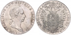 FRANCIS II / I (1792 - 1806 - 1835)&nbsp;
1/2 Thaler, 1829, 13,95g, A. Früh. 261&nbsp;

UNC | UNC