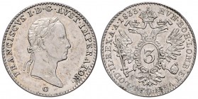 FRANCIS II / I (1792 - 1806 - 1835)&nbsp;
3 Kreuzer, 1833, 1,72g, C. Früh. 503&nbsp;

EF | EF