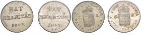FRANZ JOSEPH I (1848 - 1916)&nbsp;
Lot 2 coins HAT Krajczár, 1849, 4,69g, NB. Früh. 1584&nbsp;

EF | VF