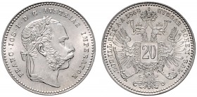 FRANZ JOSEPH I (1848 - 1916)&nbsp;
20 Kreuzer, 1868, 2,65g, Früh. 1579&nbsp;

UNC | UNC