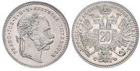 FRANZ JOSEPH I (1848 - 1916)&nbsp;
20 Kreuzer, 1869, 2,65g, Früh. 1580&nbsp;

UNC | UNC