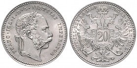 FRANZ JOSEPH I (1848 - 1916)&nbsp;
20 Kreuzer, 1869, 2,67g, Früh. 1580&nbsp;

UNC | UNC