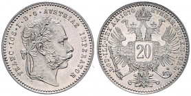 FRANZ JOSEPH I (1848 - 1916)&nbsp;
20 Kreuzer, 1870, 2,7g, Früh. 1581&nbsp;

UNC | UNC
