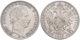 FRANZ JOSEPH I (1848 - 1916)&nbsp;
1 Thaler, 1864, 18,47g, A. Früh. 1418&nbsp;

VF | VF