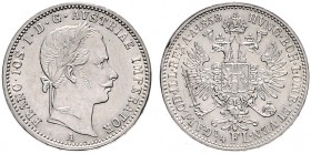 FRANZ JOSEPH I (1848 - 1916)&nbsp;
1/4 Gulden, 1858, 5,39g, A. Früh. 1518&nbsp;

UNC | UNC