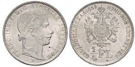 FRANZ JOSEPH I (1848 - 1916)&nbsp;
1/4 Gulden, 1859, 5,36g, B. Früh. 1525&nbsp;

UNC | UNC
