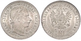 FRANZ JOSEPH I (1848 - 1916)&nbsp;
1/4 Gulden, 1862, 5,33g, A. Früh. 1537&nbsp;

UNC | UNC