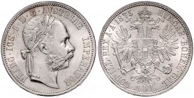 FRANZ JOSEPH I (1848 - 1916)&nbsp;
1 Gulden, 1875, 12,36g, Früh. 1495&nbsp;

UNC | UNC