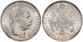 FRANZ JOSEPH I (1848 - 1916)&nbsp;
1 Gulden, 1883, 12,31g, Früh. 1503&nbsp;

UNC | UNC