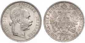 FRANZ JOSEPH I (1848 - 1916)&nbsp;
1 Gulden, 1883, 12,32g, Früh. 1503&nbsp;

UNC | UNC
