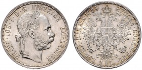 FRANZ JOSEPH I (1848 - 1916)&nbsp;
1 Gulden, 1884, 12,33g, Früh. 1504&nbsp;

UNC | UNC