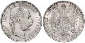 FRANZ JOSEPH I (1848 - 1916)&nbsp;
1 Gulden, 1886, 12,3g, Früh. 1506&nbsp;

UNC | UNC
